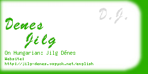 denes jilg business card